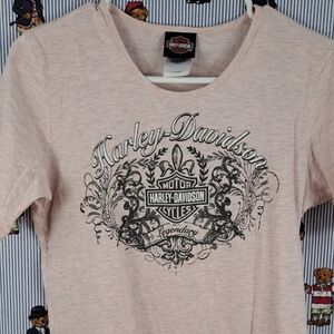 Harley-Davidson 2012 McDaniels South Bend IN Women's Heather Pink med t-shirt